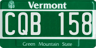 VT license plate CQB158