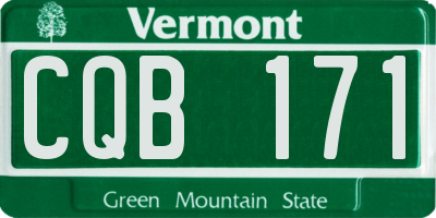 VT license plate CQB171