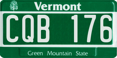 VT license plate CQB176