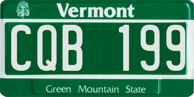 VT license plate CQB199