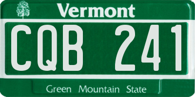 VT license plate CQB241