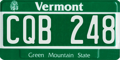 VT license plate CQB248