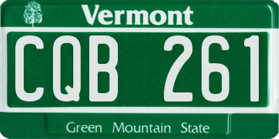 VT license plate CQB261