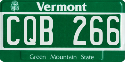 VT license plate CQB266