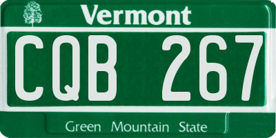 VT license plate CQB267