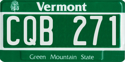 VT license plate CQB271