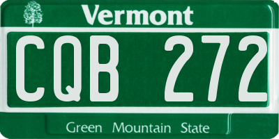 VT license plate CQB272
