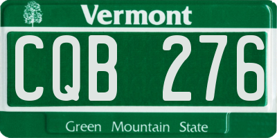 VT license plate CQB276