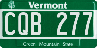 VT license plate CQB277