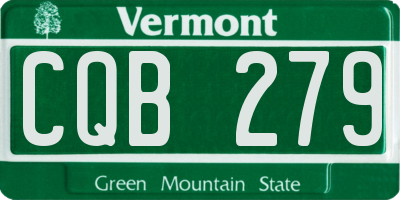 VT license plate CQB279
