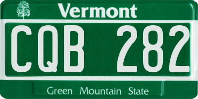 VT license plate CQB282