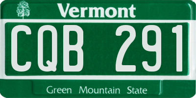 VT license plate CQB291