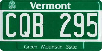 VT license plate CQB295