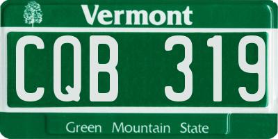VT license plate CQB319