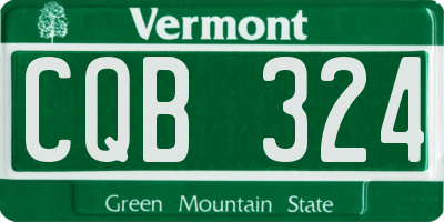 VT license plate CQB324