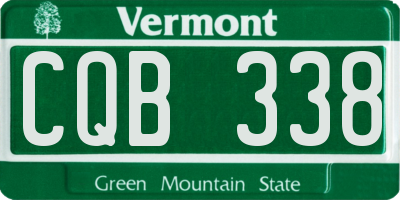 VT license plate CQB338