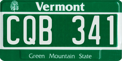 VT license plate CQB341