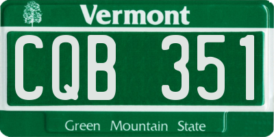 VT license plate CQB351