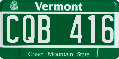 VT license plate CQB416