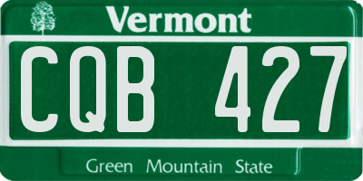 VT license plate CQB427
