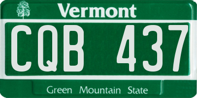 VT license plate CQB437