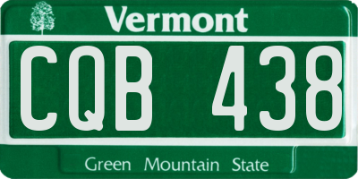 VT license plate CQB438