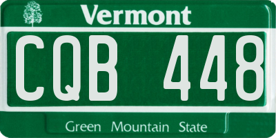 VT license plate CQB448