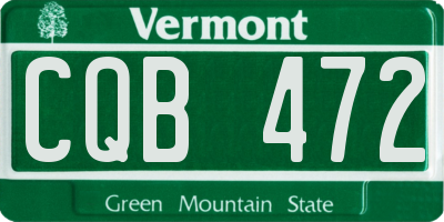VT license plate CQB472