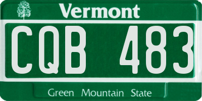 VT license plate CQB483