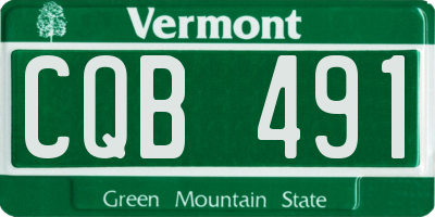 VT license plate CQB491