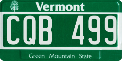 VT license plate CQB499