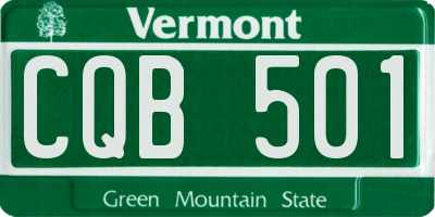 VT license plate CQB501