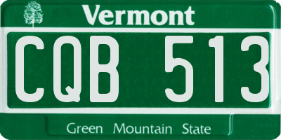 VT license plate CQB513