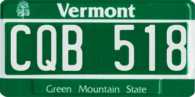 VT license plate CQB518