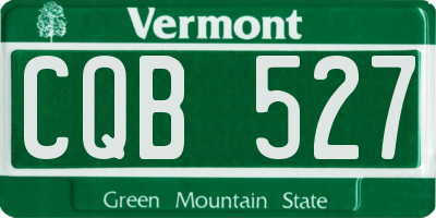 VT license plate CQB527