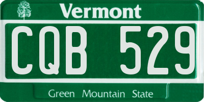 VT license plate CQB529