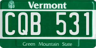 VT license plate CQB531