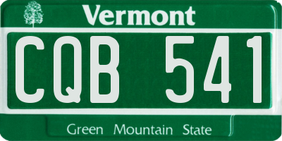 VT license plate CQB541