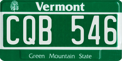 VT license plate CQB546