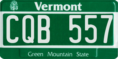 VT license plate CQB557