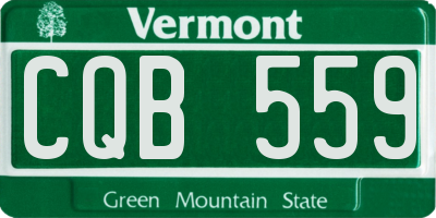 VT license plate CQB559