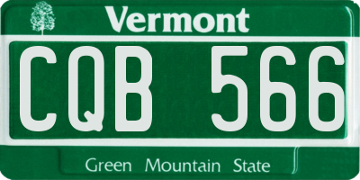 VT license plate CQB566