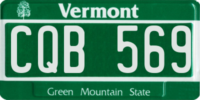 VT license plate CQB569