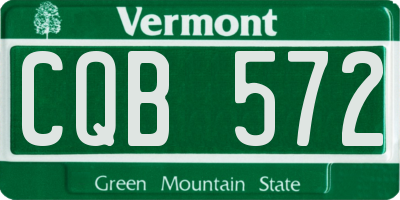 VT license plate CQB572