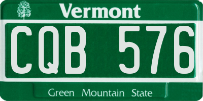 VT license plate CQB576