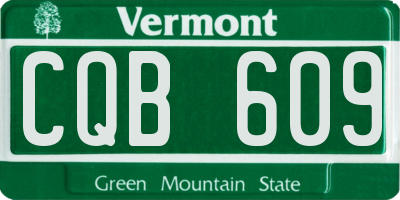 VT license plate CQB609