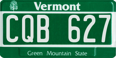 VT license plate CQB627