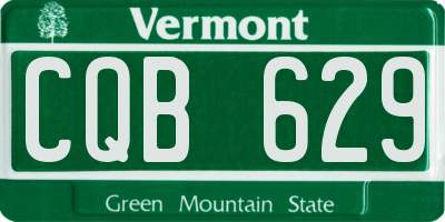 VT license plate CQB629