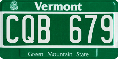 VT license plate CQB679