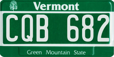 VT license plate CQB682